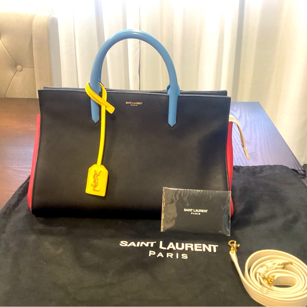 Rare! 2015 Saint Laurent Small Cabas Rive Gauche Bag
